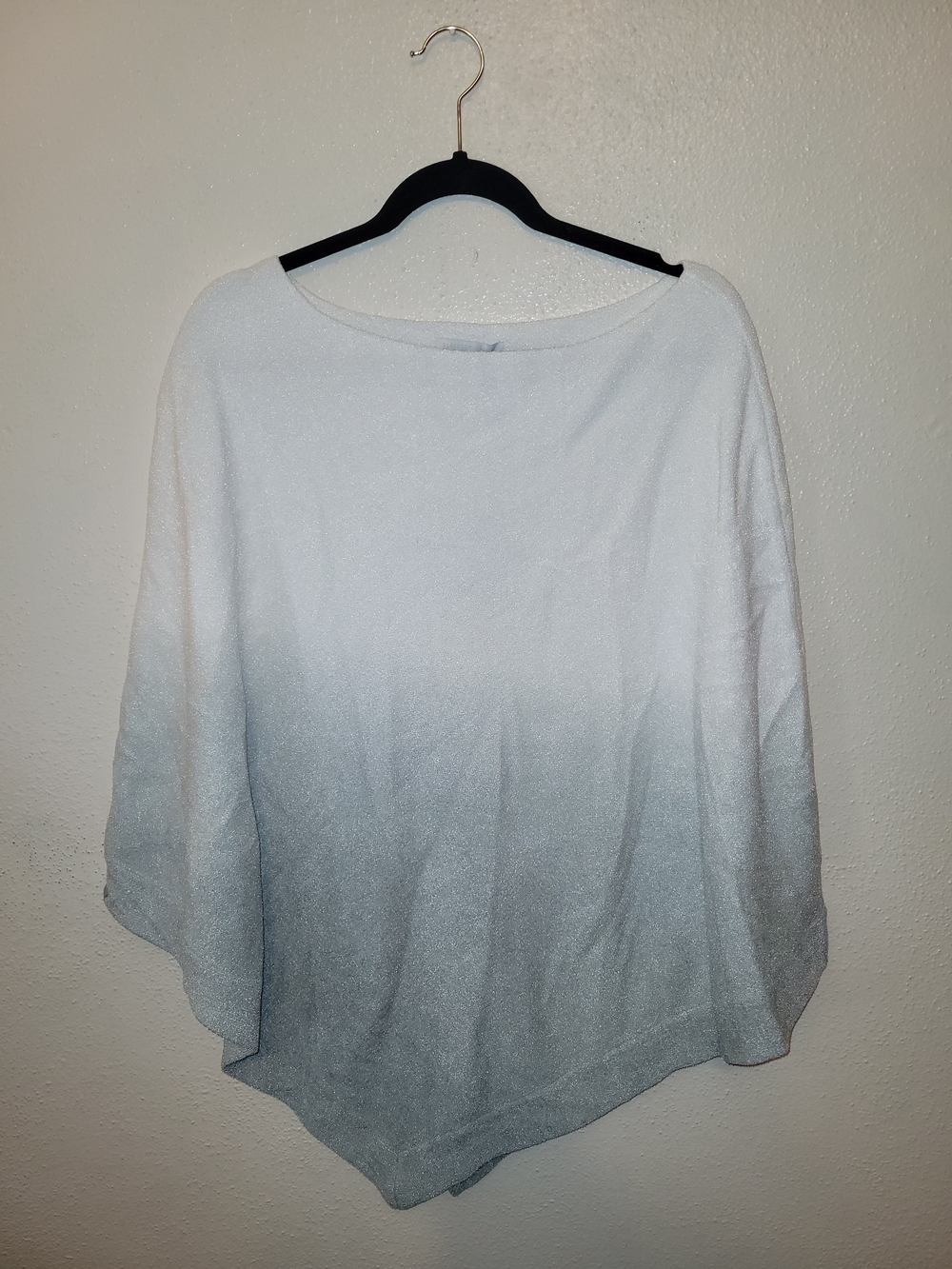 Barefoot Dreams CozyChic Ultra Lite Poncho Sweater White One Size Plus NWT
